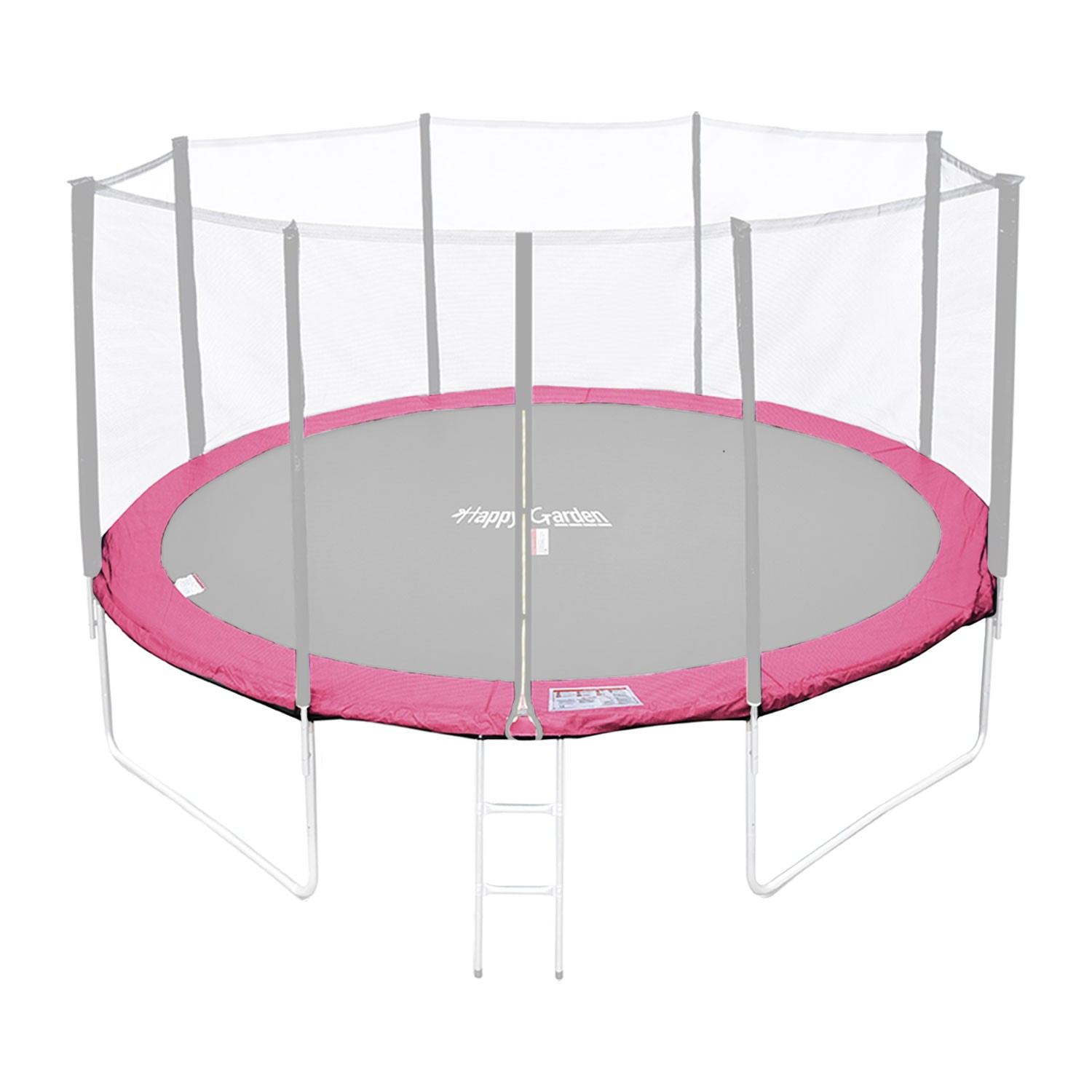 Matelas de protection réversible pour trampoline PERTH - gris/rose
