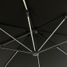 Parasol déporté MOLOKAI rectangulaire LED 3x4m noir