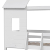 Lit cabane mezzanine pour enfant 190x90cm blanc MARGOT