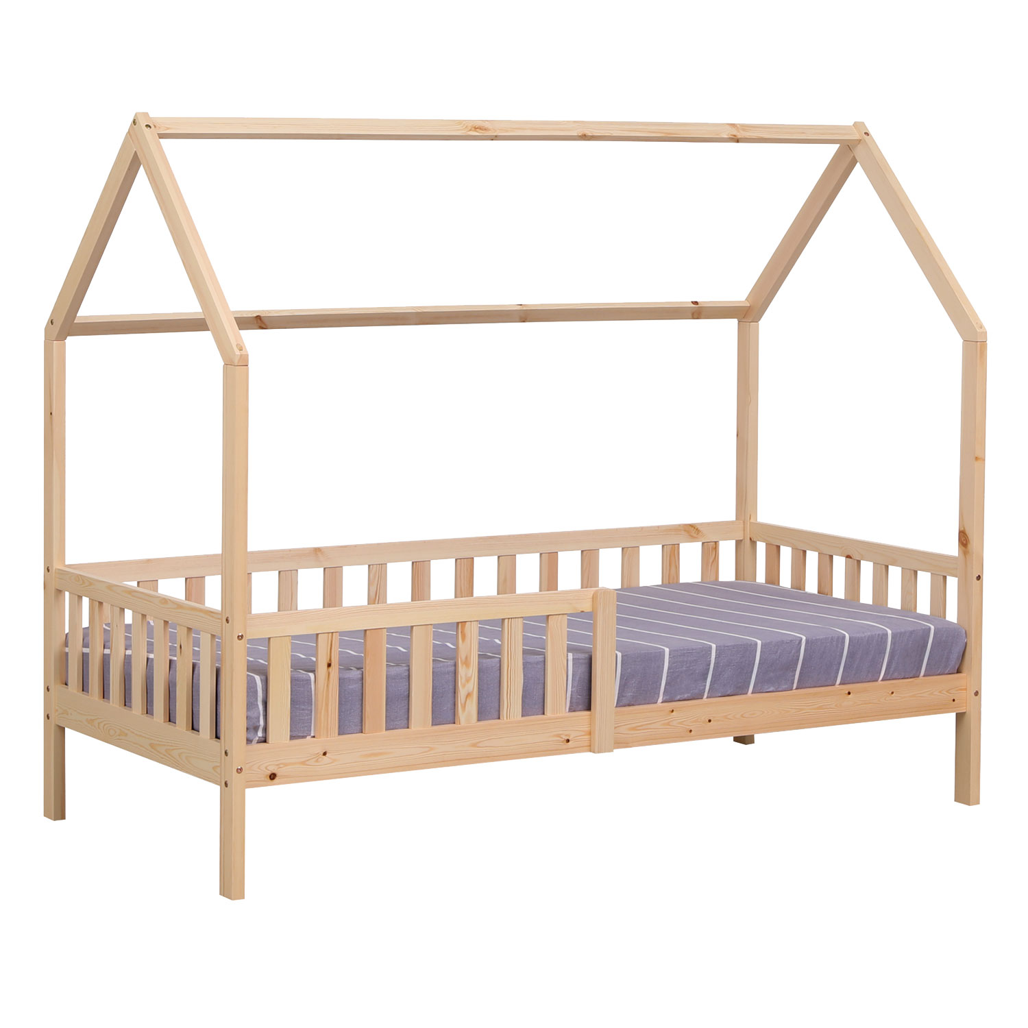 Lit Cabane Enfant, En Bois, 190 X 90, Marceau - Happy Garden