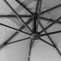 Sombrilla redonda HAPUNA  3x3m gris + funda