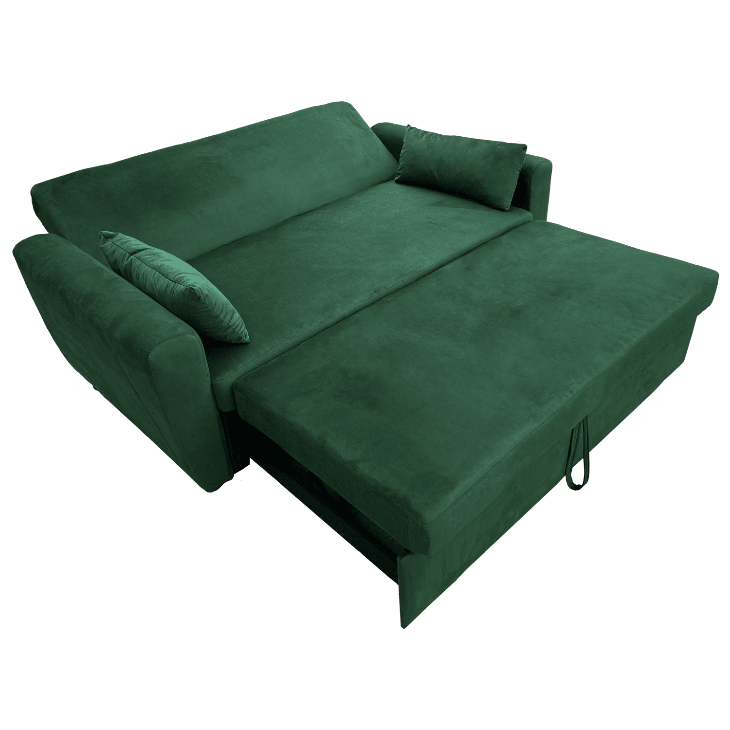 MATT Sofá cama de 2 plazas de terciopelo verde