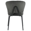 Lote de 2 sillas de terciopelo gris oscuro NILSA
