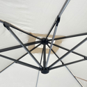 Parasol déporté MOLOKAI rectangulaire LED 3x4m beige + housse