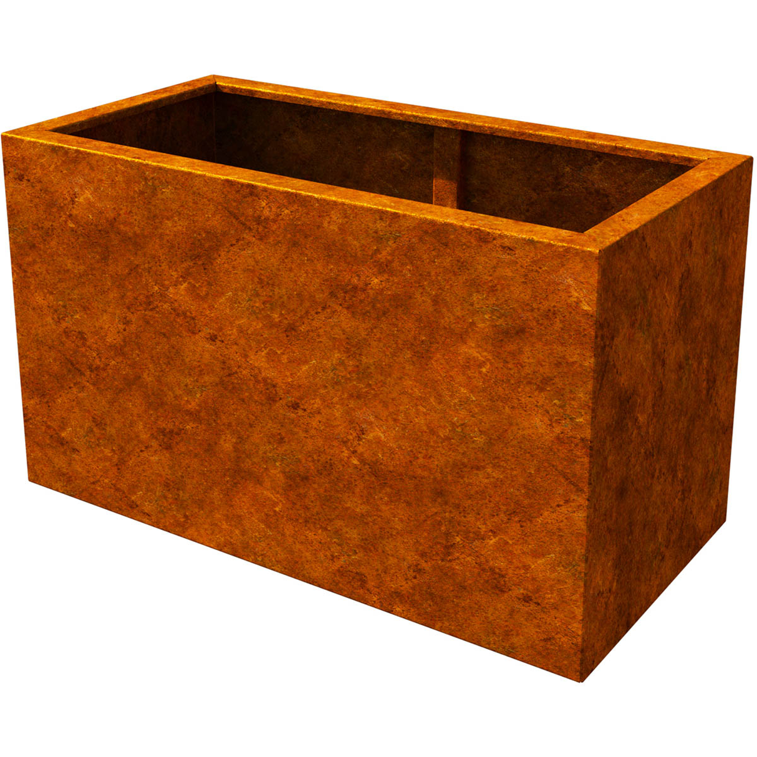 FOREST STYLE - Bac rectangulaire 99x49cm CORTEN