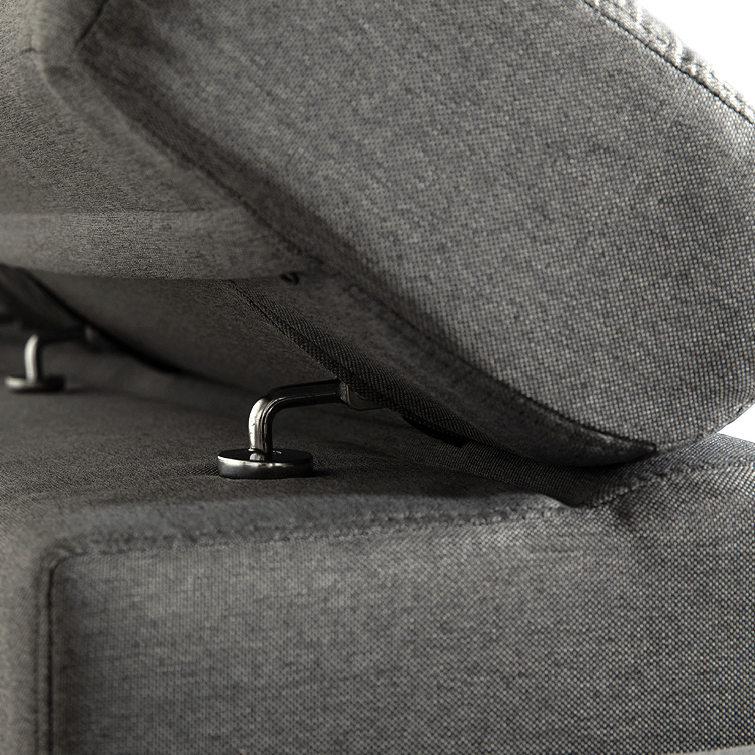Canapé d'angle convertible WARREN 3 places gris