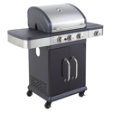 Cook'in Garden - Barbecue au gaz FIDGI 3 avec thermomètre - 3 brûleurs + réchaud 11,5kW