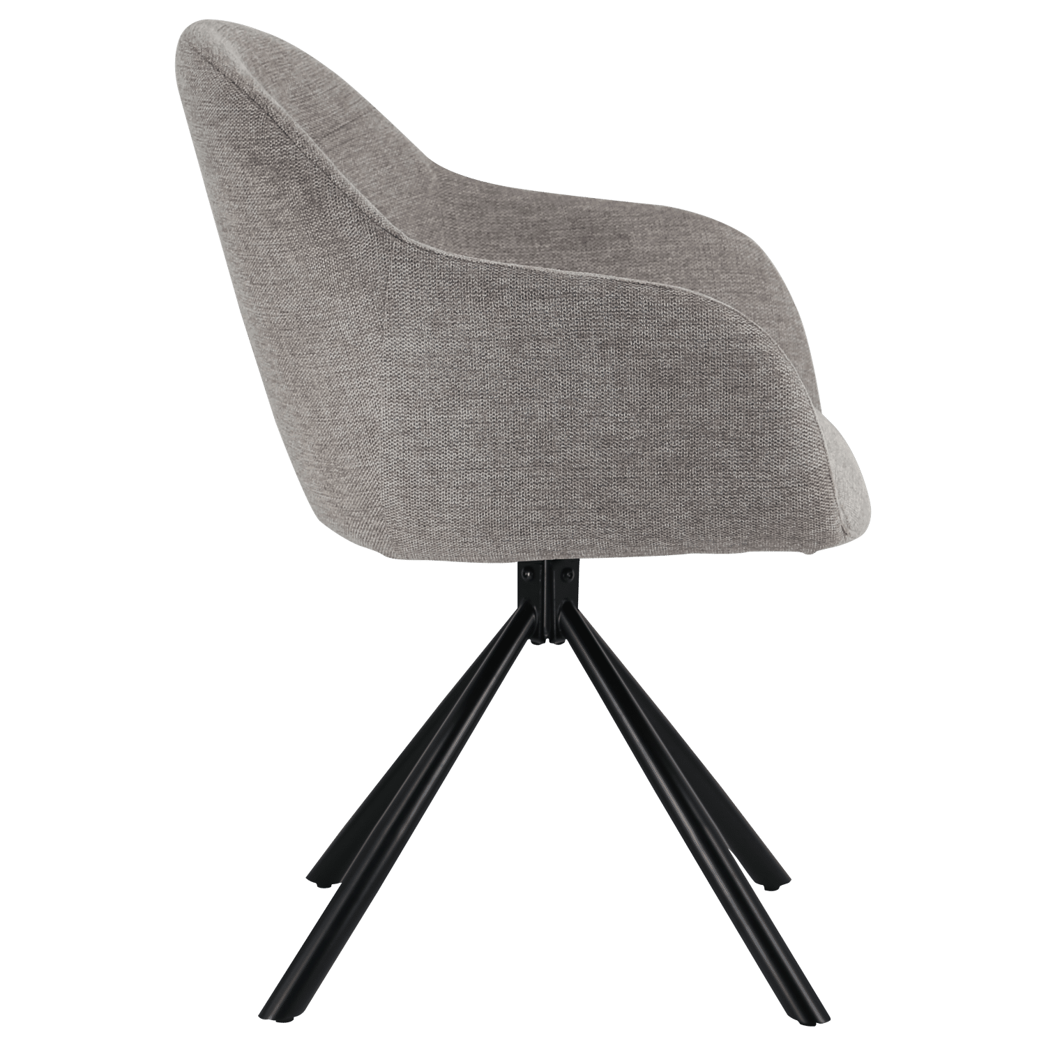 Lote de 2 sillas de tela gris SAFFI