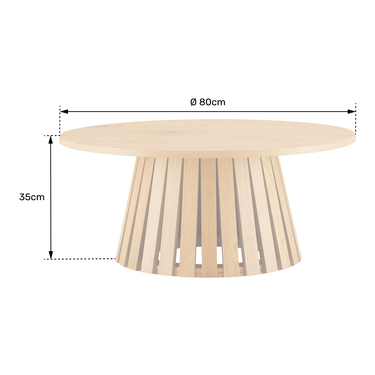 Table basse ronde 80cm style scandinave LIV