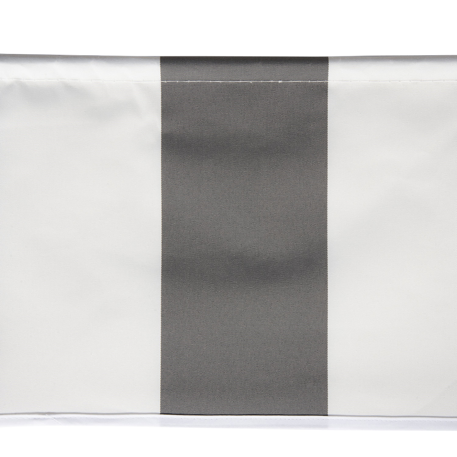 Toile pour store banne SAULE 3,95 × 3m - Toile rayée blanche/grise