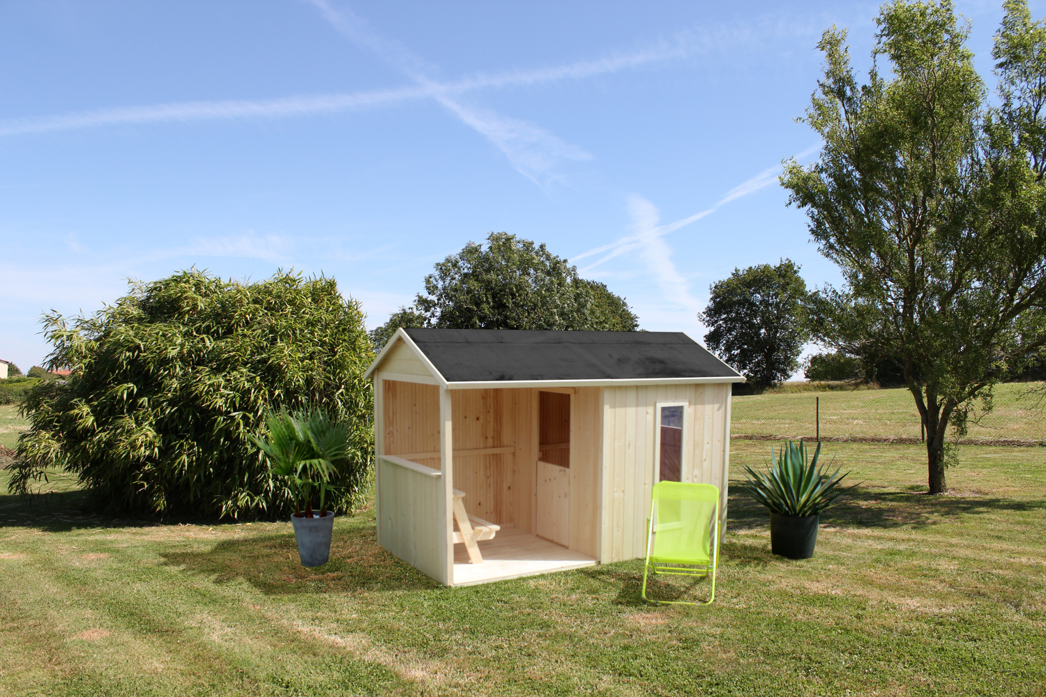 Cabane en bois et bac à sable bateau pirate Pirate - Soulet