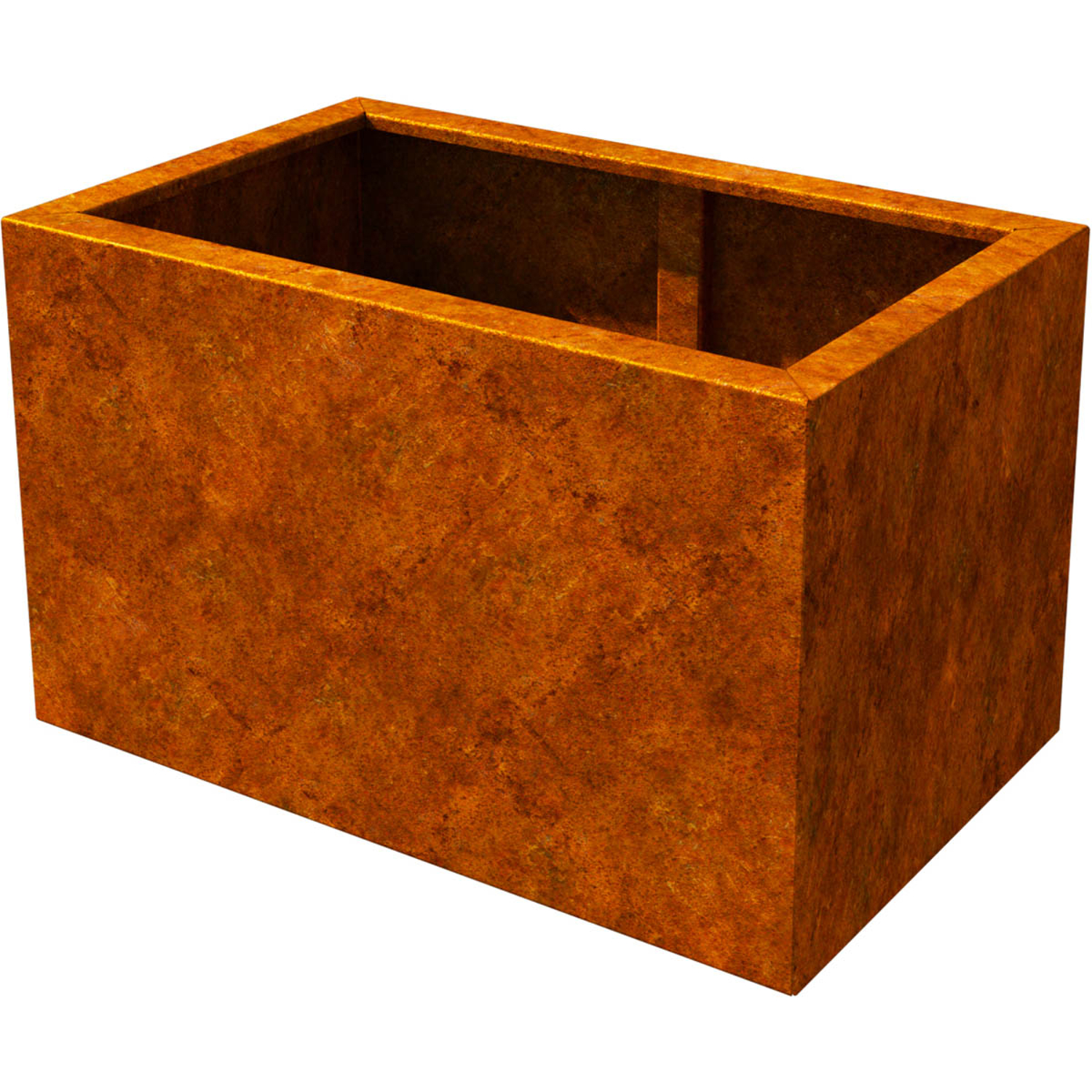 FOREST STYLE - Bac rectangulaire 79x49cm CORTEN