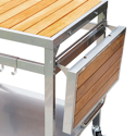 Cook'in Garden - Carrito para plancha de madera y metal GRANDI XL