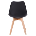 Conjunto de mesa extensible HELGA 120 / 160cm y 4 sillas NORA negro
