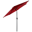 Parasol droit HAPUNA rond 2,70m de diamètre rouge