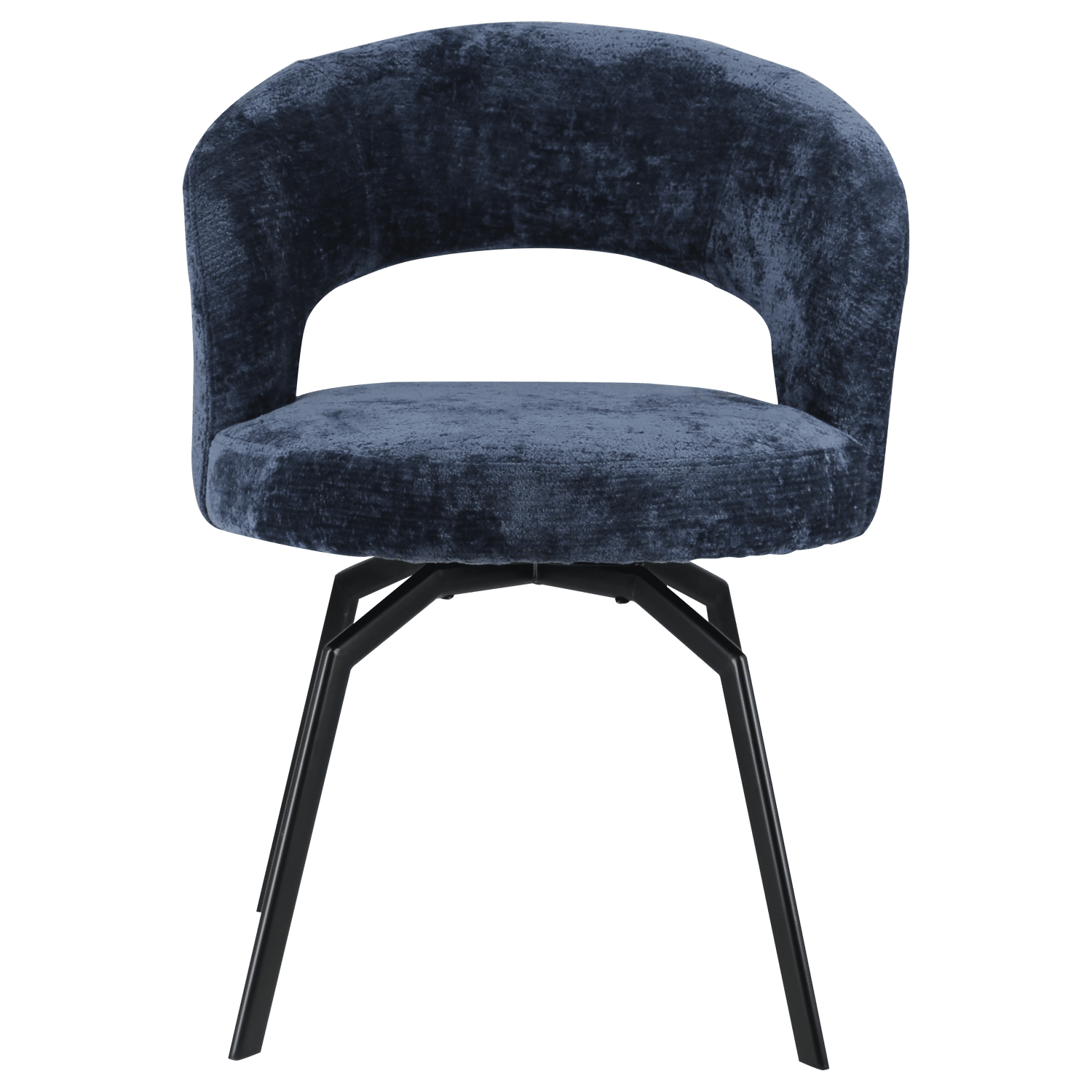 Chaise en chenille bleu foncé EHBA