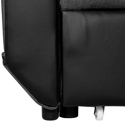 Canapé d'angle convertible WARREN 3 places gris chiné et noir