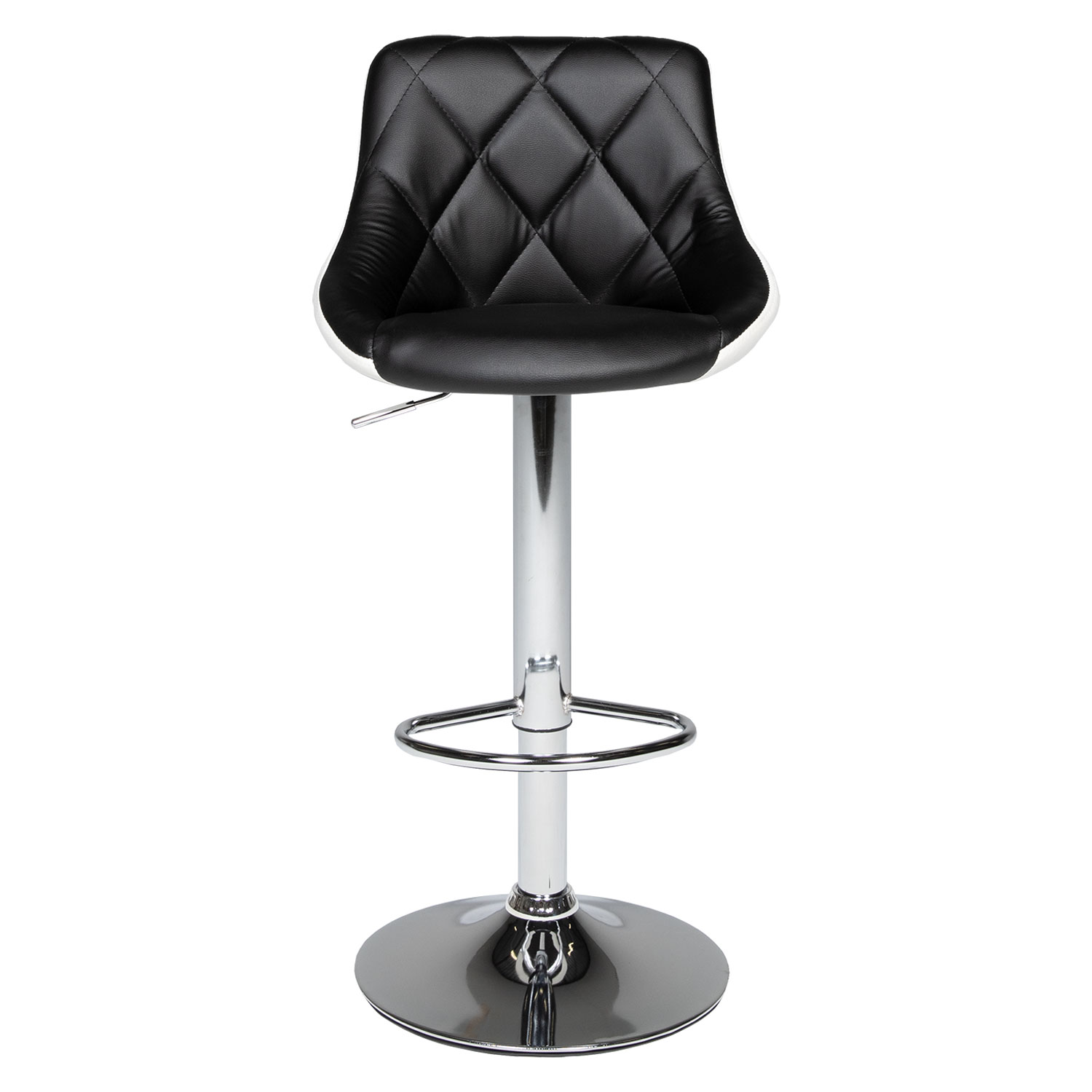 Tabouret de bar simili noir blanc Jasper Happy Garden