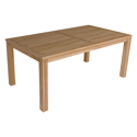 Muebles de jardín de teca JAVA - mesa rectangular y bancos