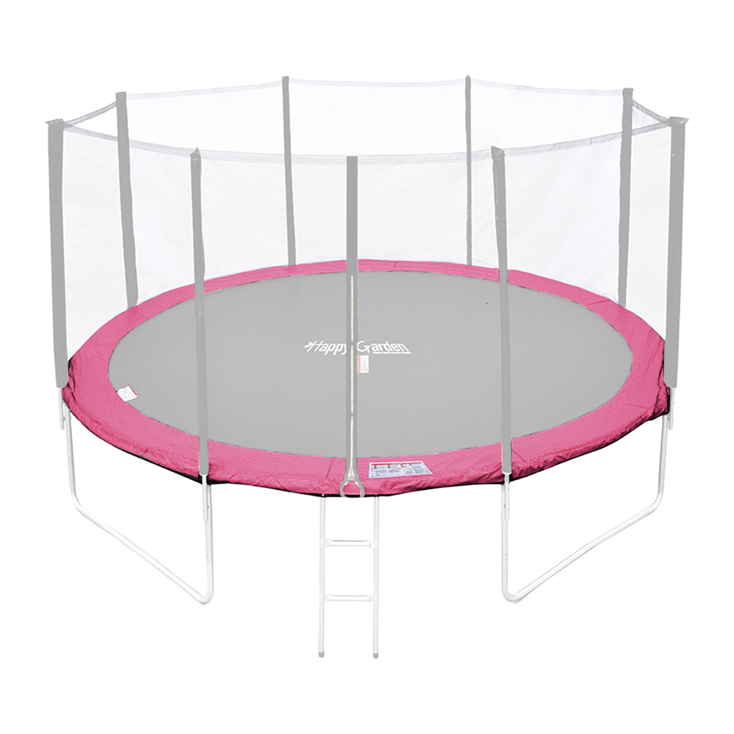 Matelas de protection réversible pour trampoline Ø430cm MELBOURNE - gris/rose