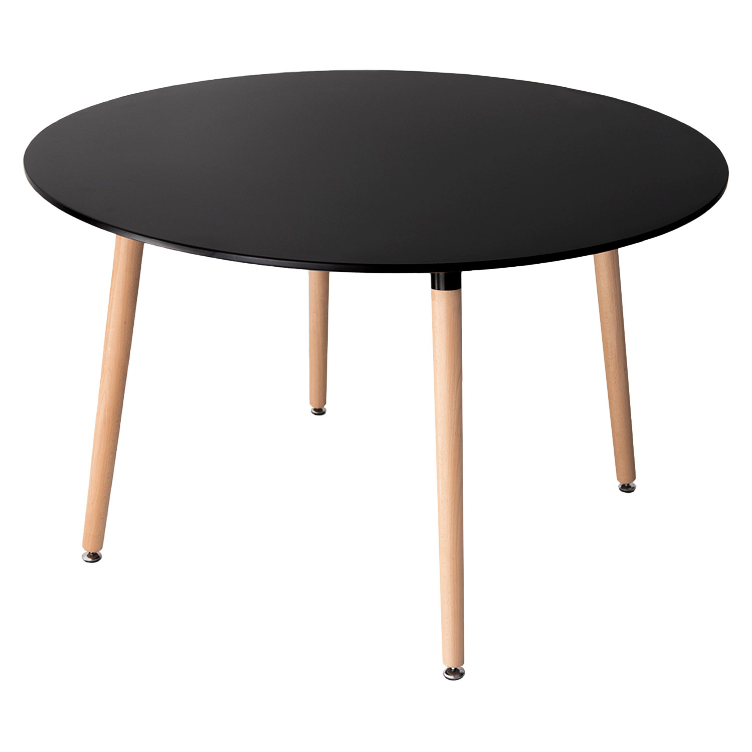 Ensemble table ronde 120cm MARTHA et 4 chaises NORA noir