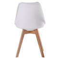 Ensemble table ronde 120cm MARTHA et 4 chaises NORA blanc