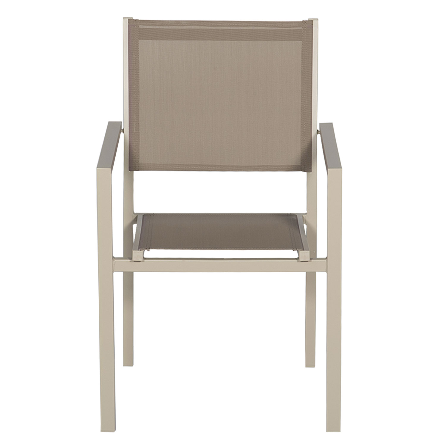 Juego de 8 sillas de aluminio color topo - textileno topo
