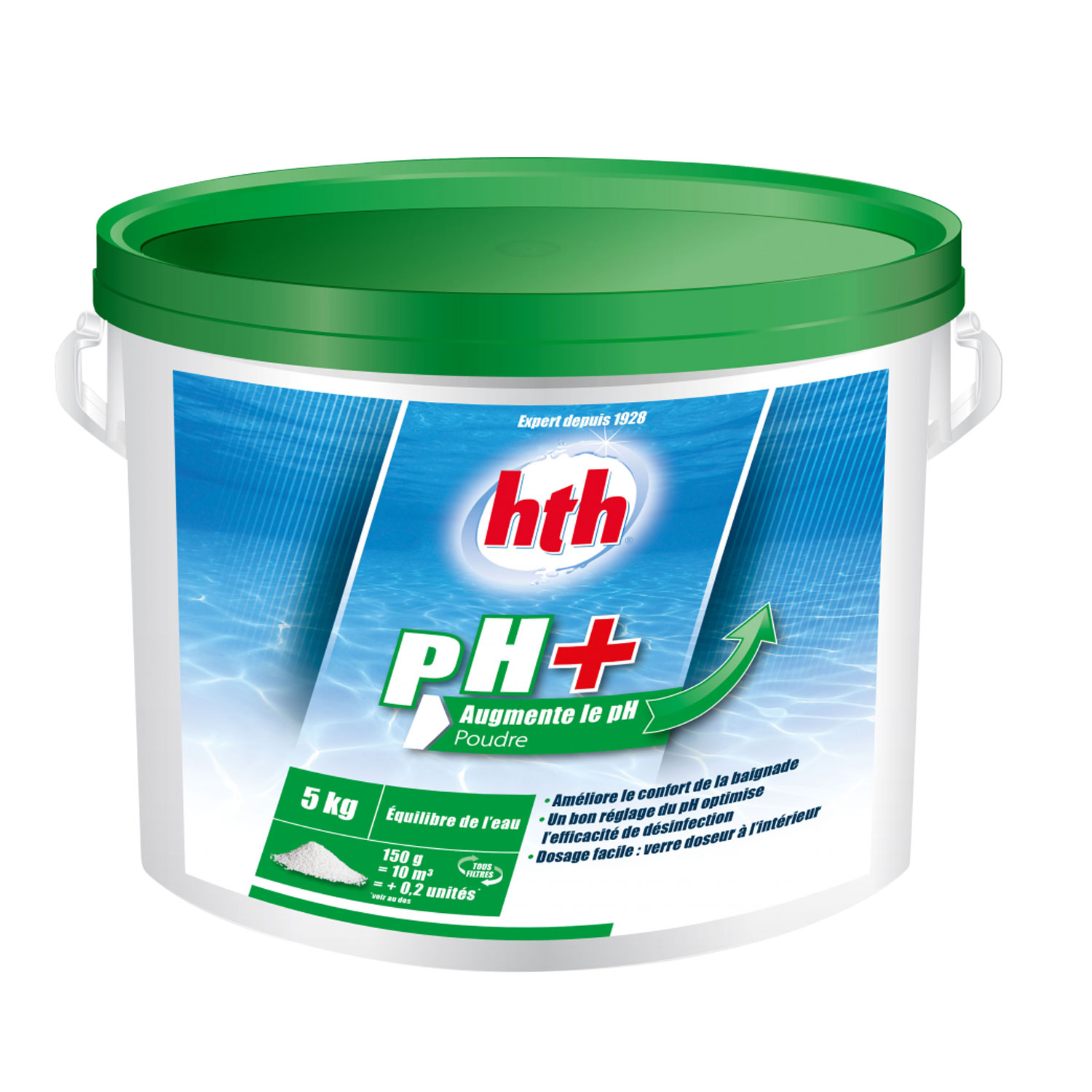Poudre correctrice pH plus HTH pour piscine