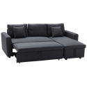 Sofá cama CLARK 3 plazas color gris jaspeado