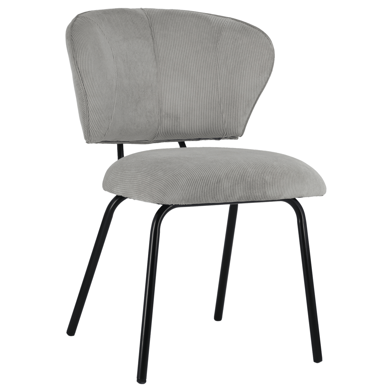 Lote de 2 sillas de terciopelo gris claro NILSA