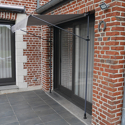 Store banne pour balcon CHENE 2 × 1,2m - Toile grise et structure grise