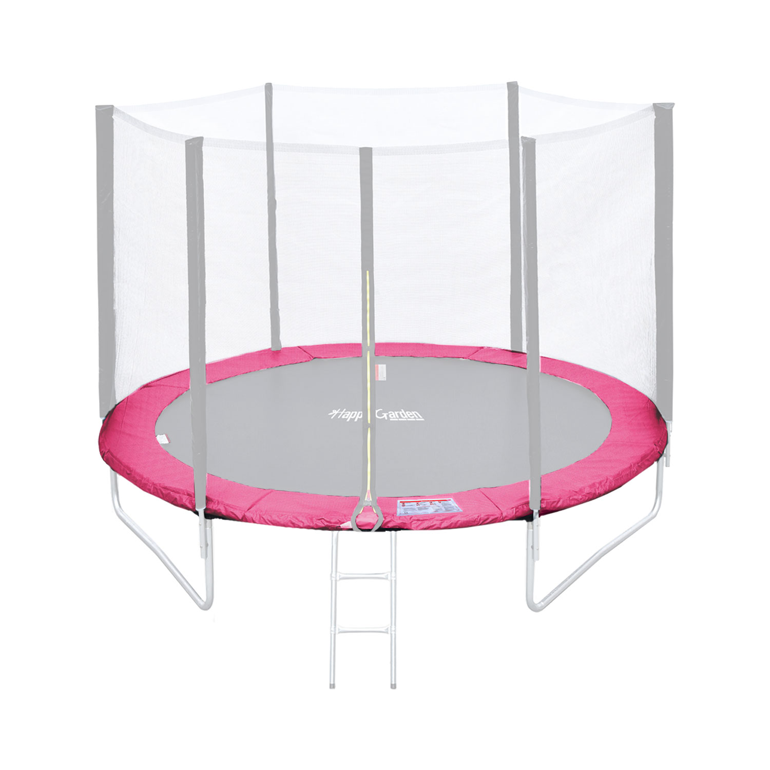 Matelas de protection réversible pour trampoline Ø180cm CAIRNS - gris/rose