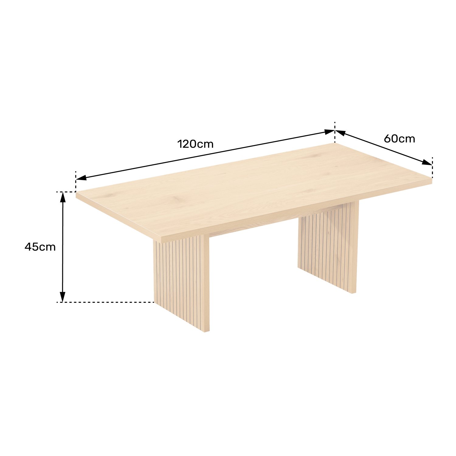 Mesa de centro de madera de estilo escandinavo ALMA