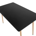 Table rectangulaire 120 × 70cm noire PIA