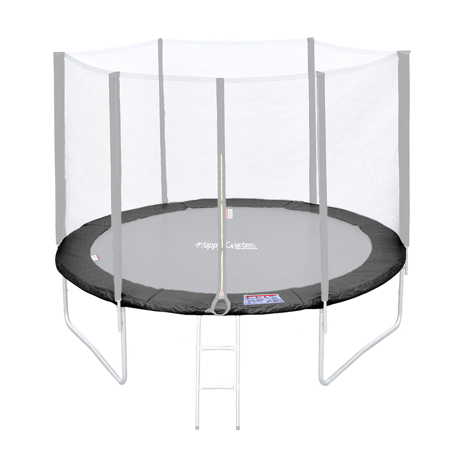 Matelas de protection réversible pour trampoline Ø305cm ADELAÏDE - gris/rose