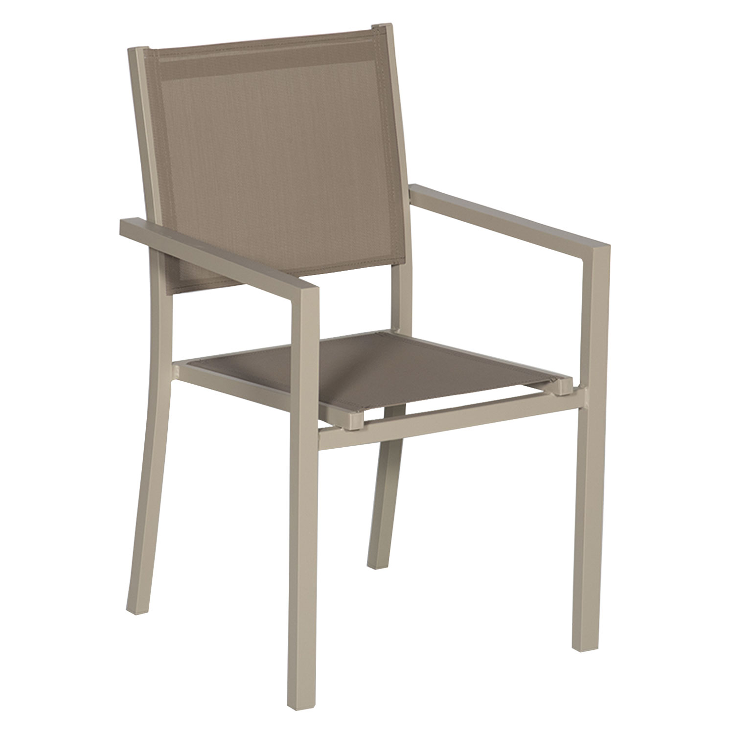 Lote de 10 sillas de aluminio color topo - Textileno topo