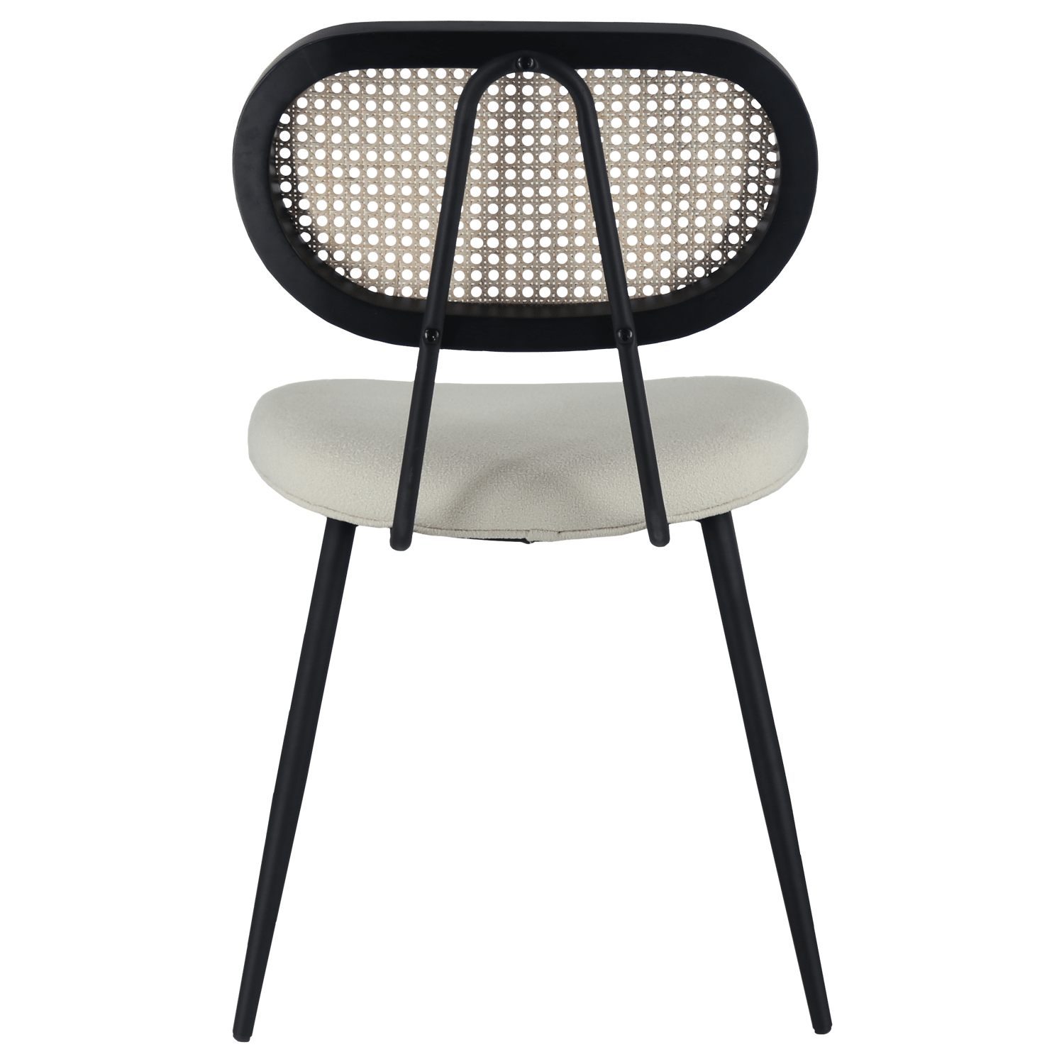 Juego de 2 sillas ELENA de tela de caña y bucle 