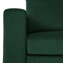 Canapé d'angle convertible JAMES 3 places en velours vert