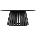 Table basse ronde 80cm style scandinave noire LIV