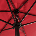 Sombrilla redonda recta HAPUNA de 2,70 m de diámetro roja