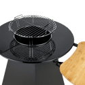Brasero de cuisson au charbon avec plaque en fonte émaillée
