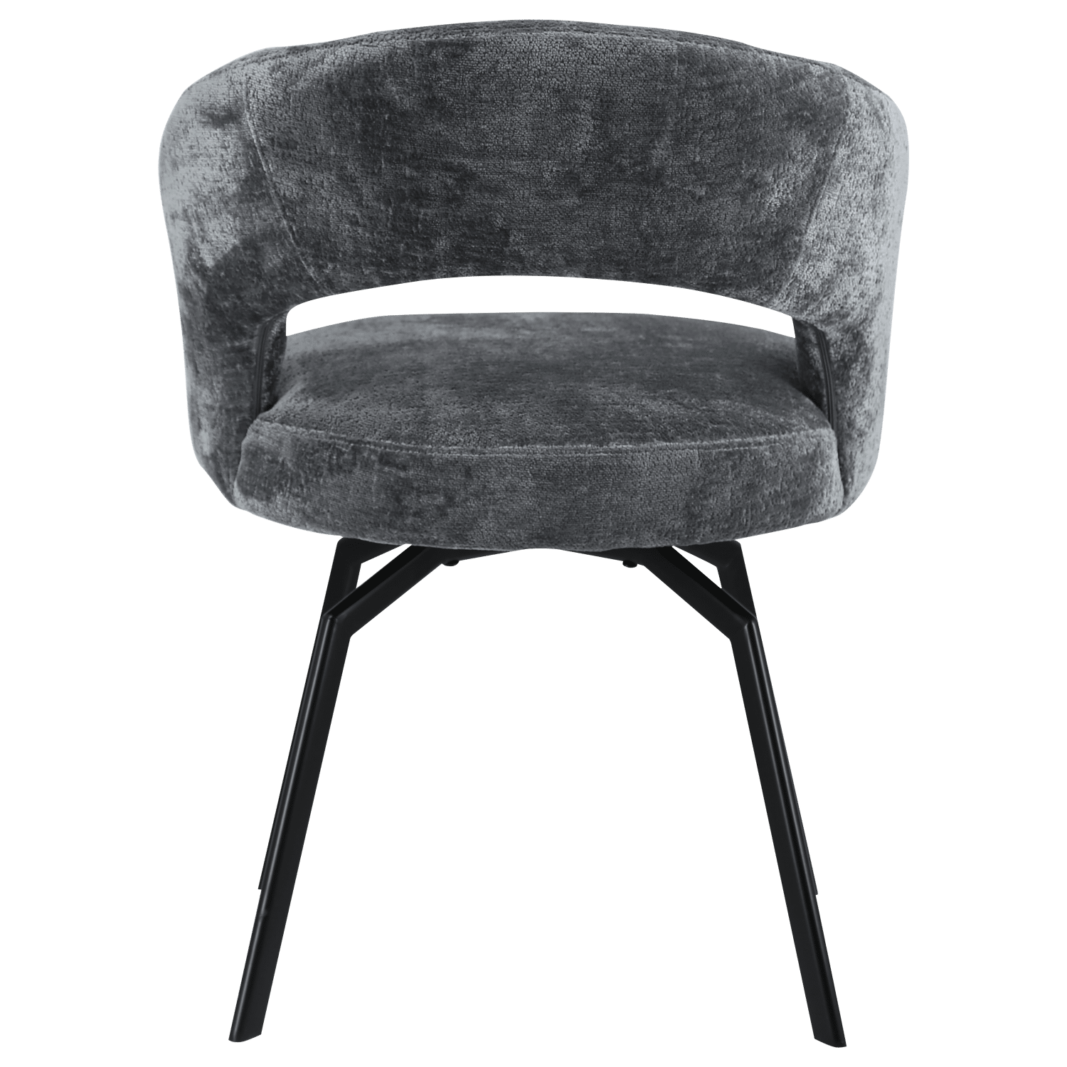 Chaise en chenille grise EHBA