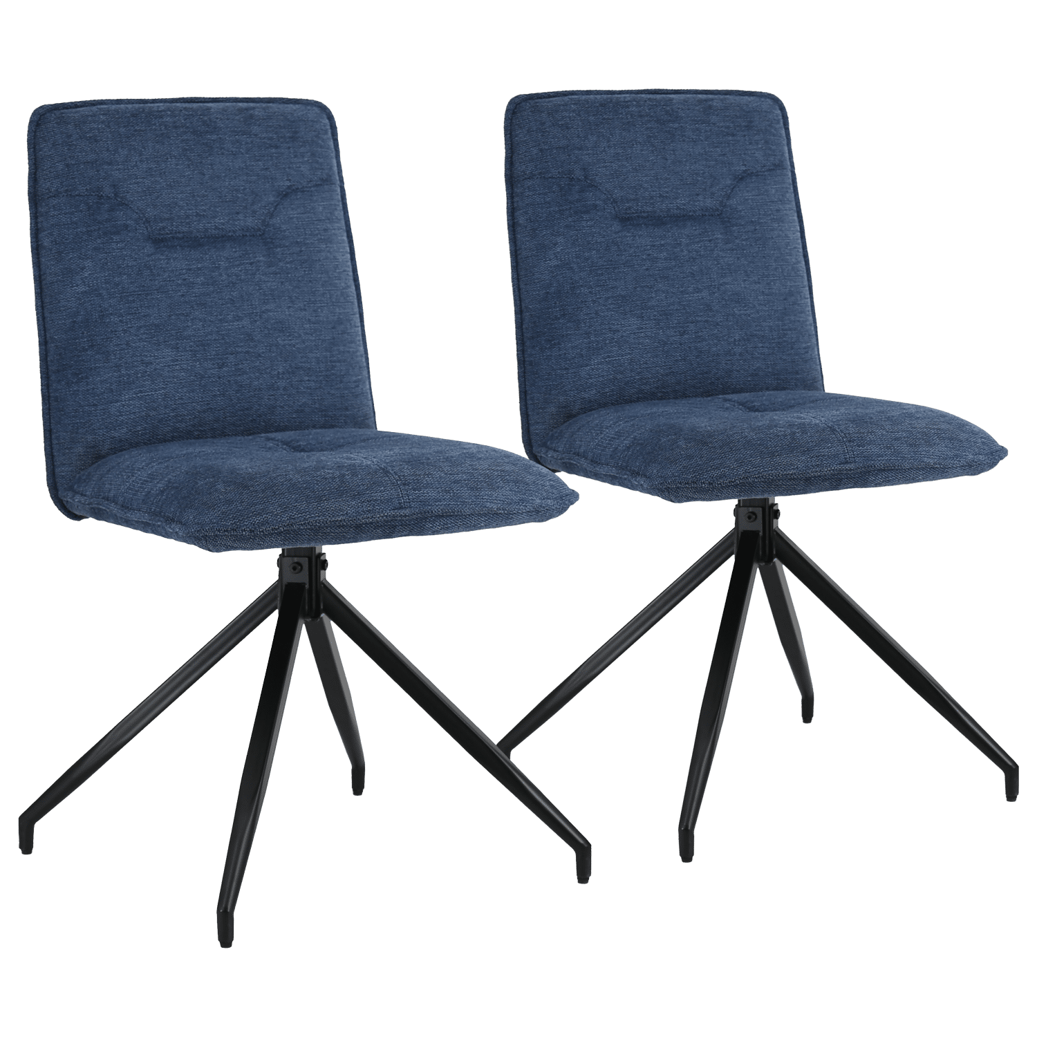 Lot de 2 chaises en tissu bleu AREN