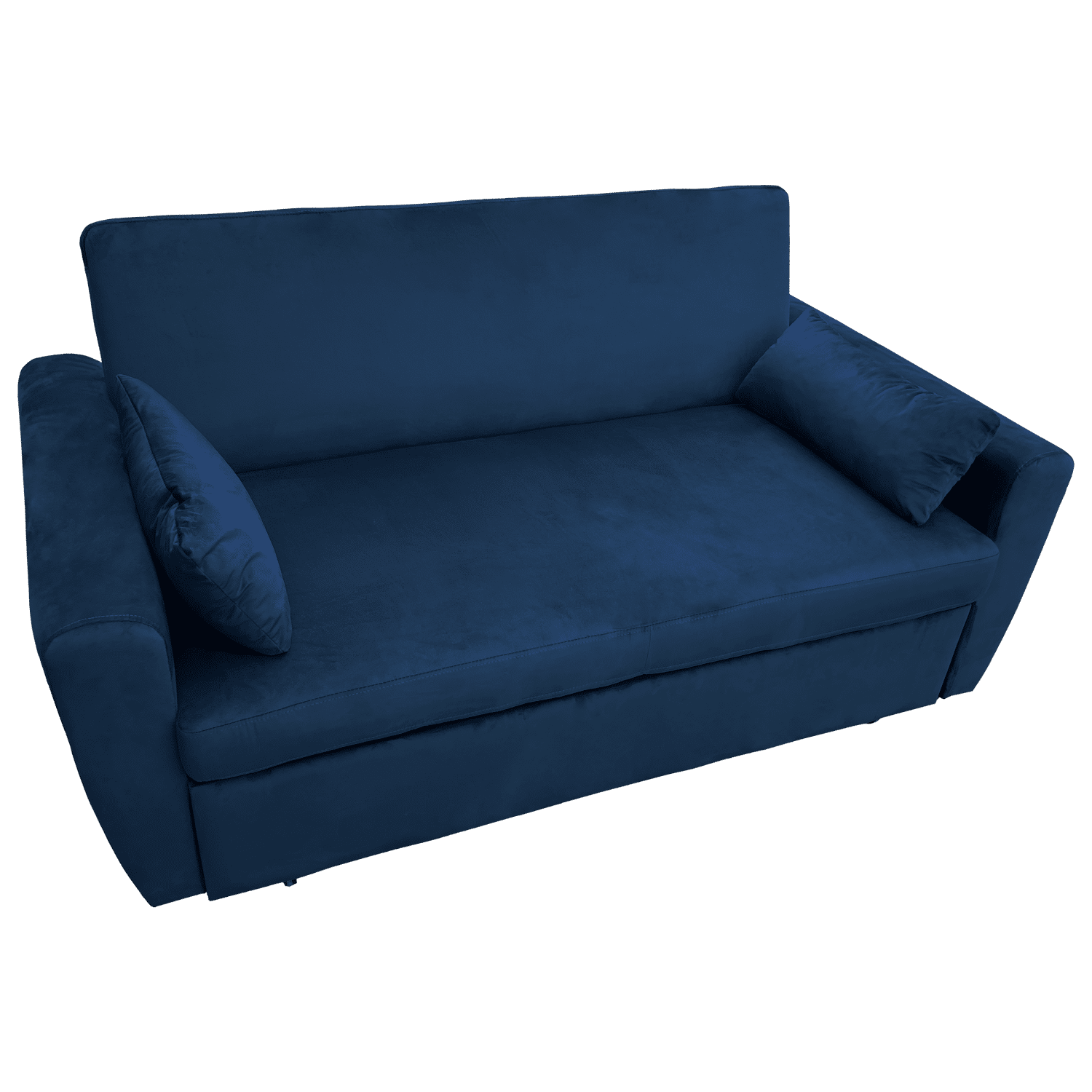 MATT Sofá cama de 2 plazas de terciopelo azul