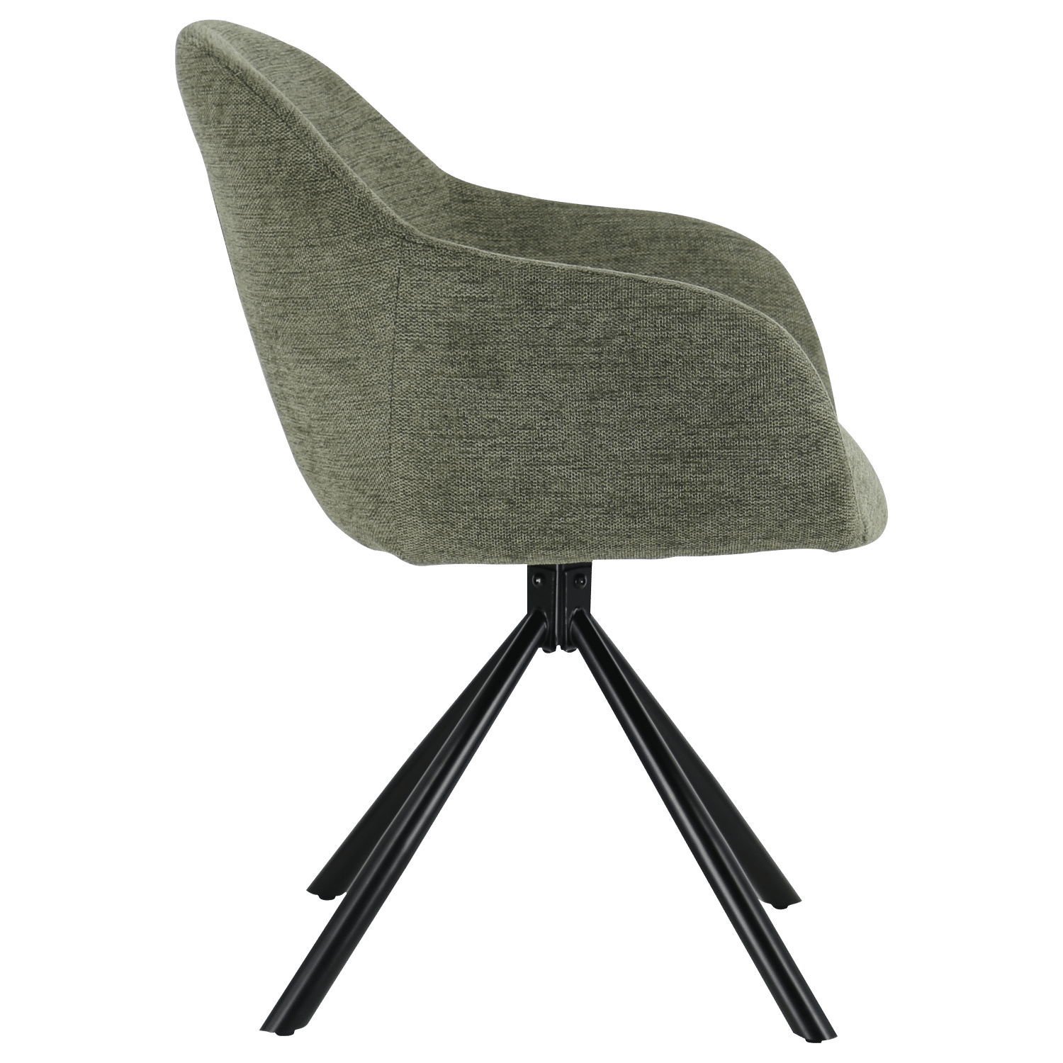 Lote de 2 sillas de tela verde SAFFI