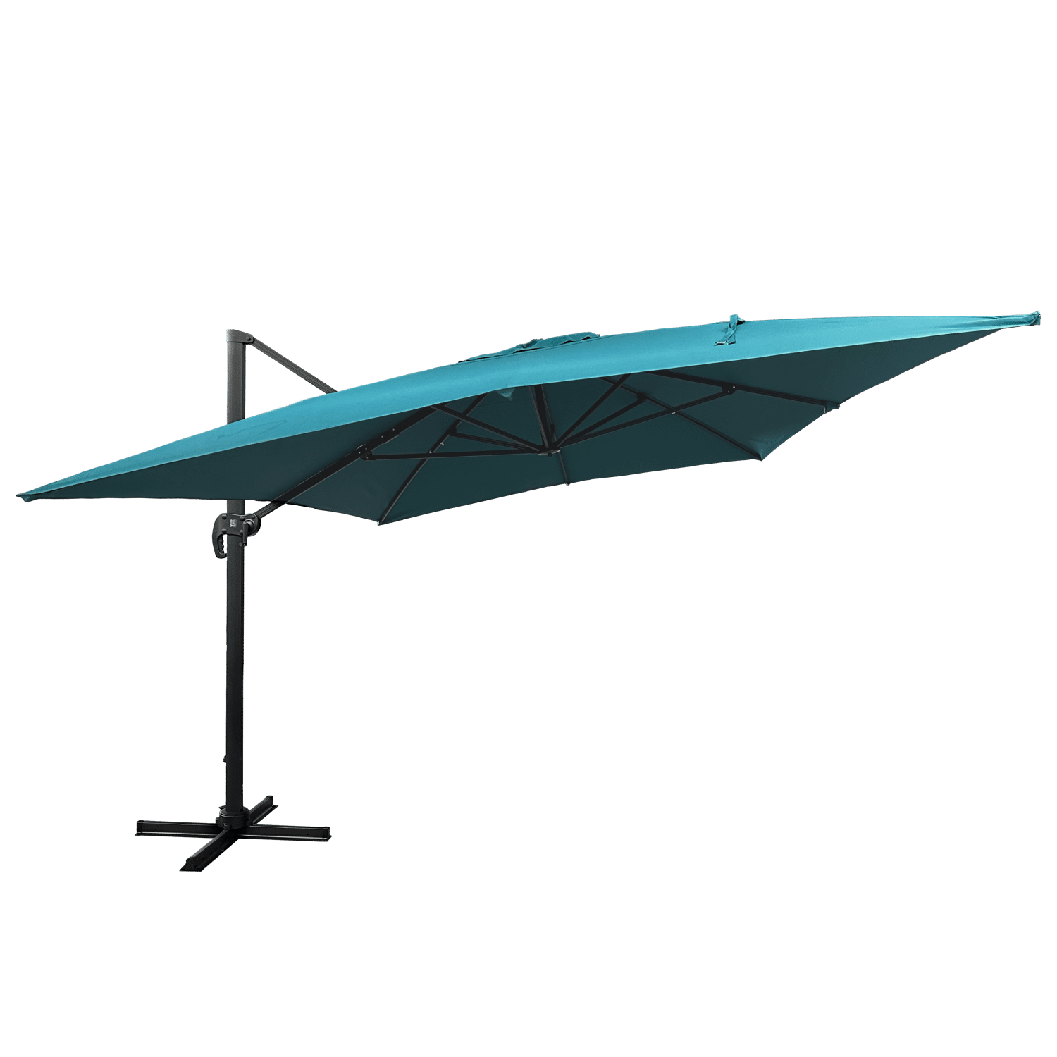 Parasol déporté MOLOKAI rectangulaire 3x4m bleu + housse