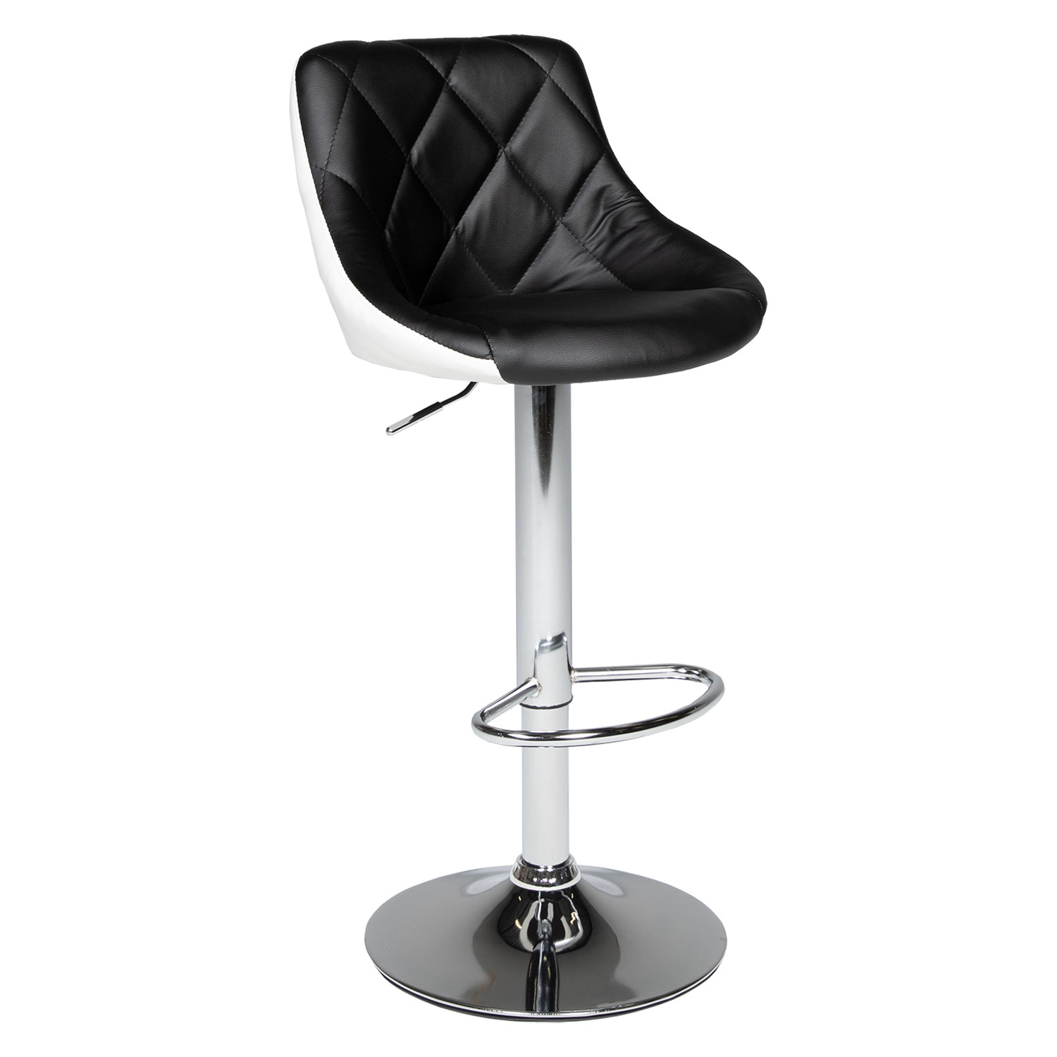 Tabouret de bar simili noir blanc Jasper Happy Garden